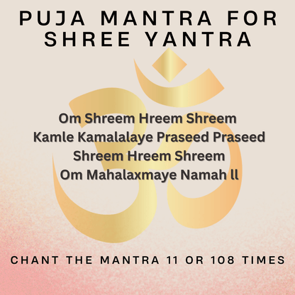 Sphatik Crystal Shree Yantra (Mahalakshmi Yantra for Wealth, Health and Prosperity)